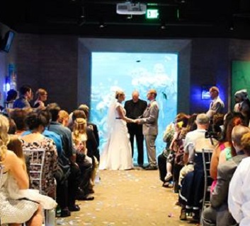 Mike Millenbach Officiating The First Wedding Held At Toledo Zoo Aquarium